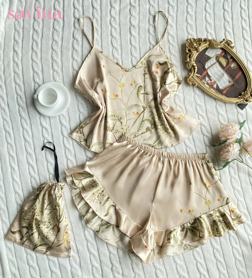 Pijama FlowerLux Champagne