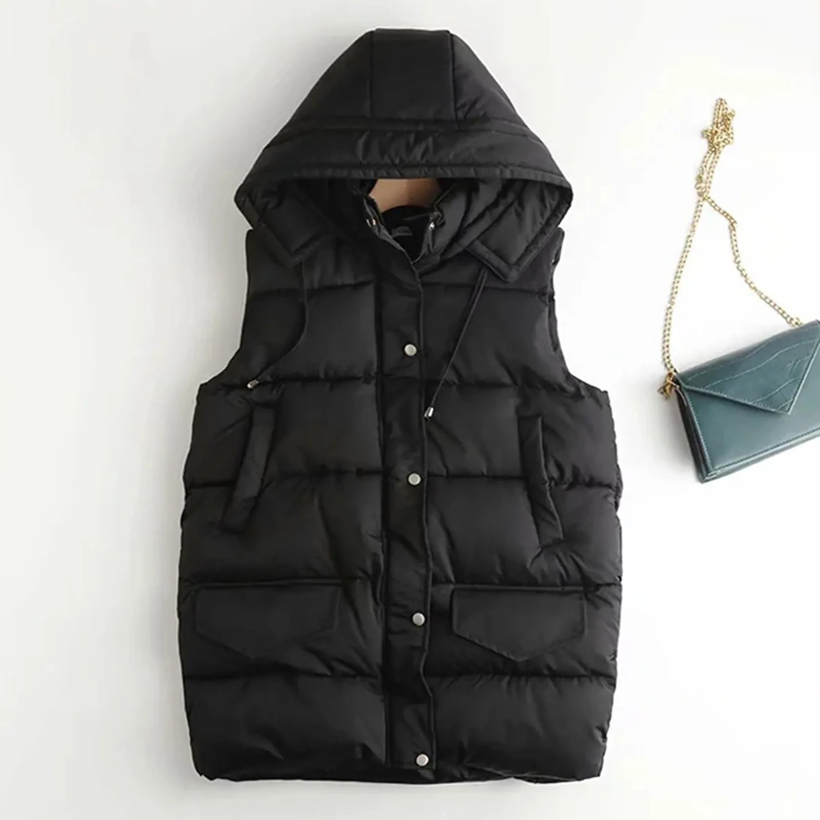 Colete Puffer com Capuz Briella
