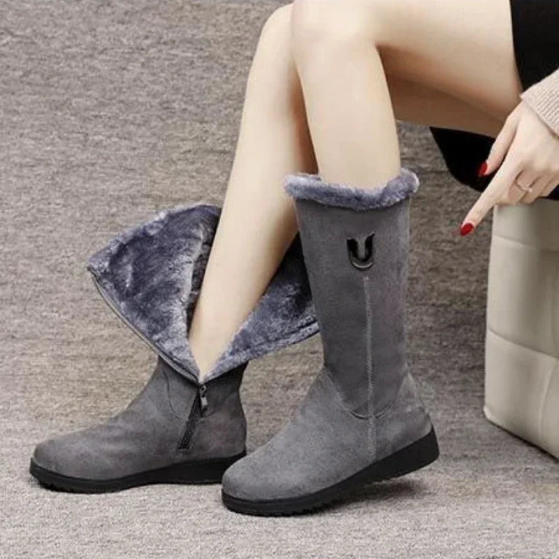 Bota de Pele Alta Chelsea