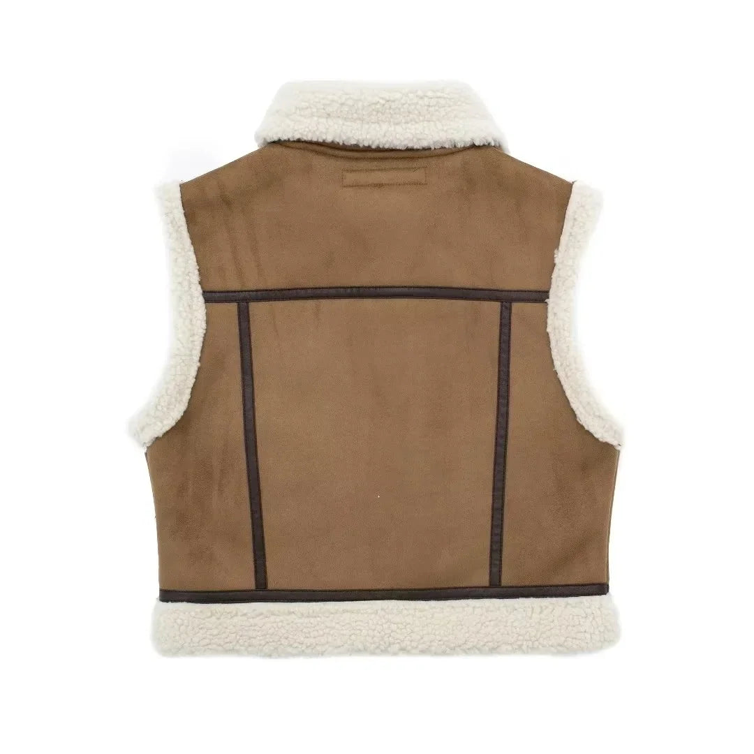 Jaqueta de Couro Sintético Lambswool