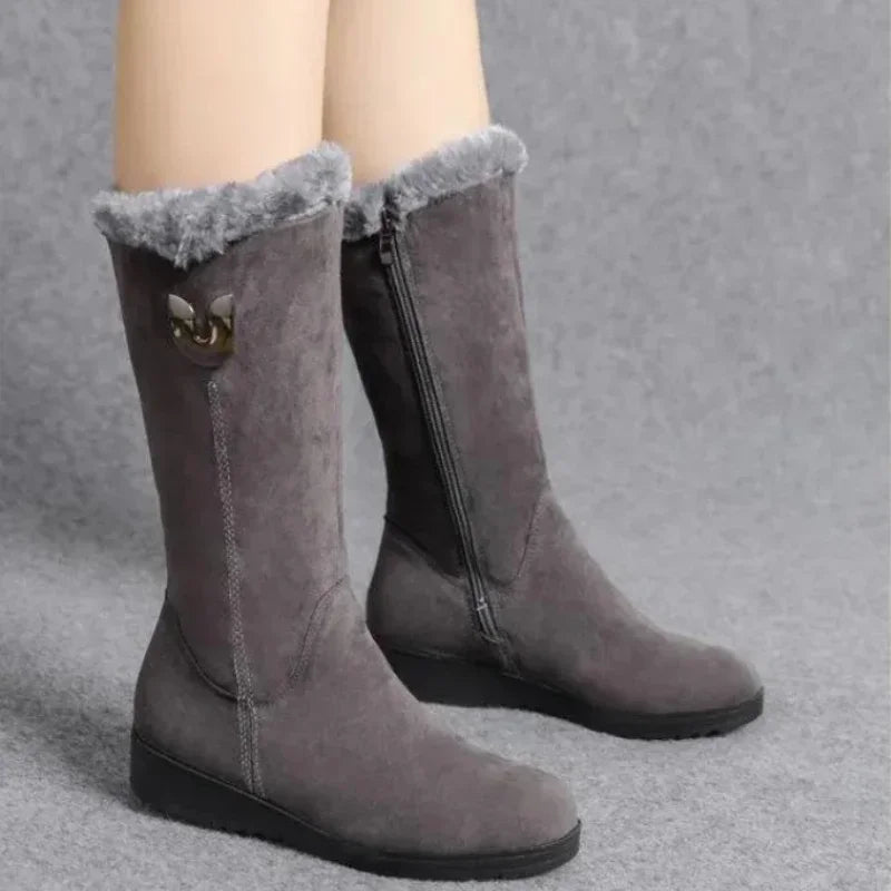 Bota de Pele Alta Chelsea