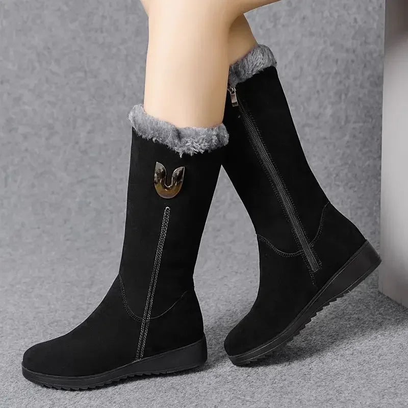 Bota de Pele Alta Chelsea