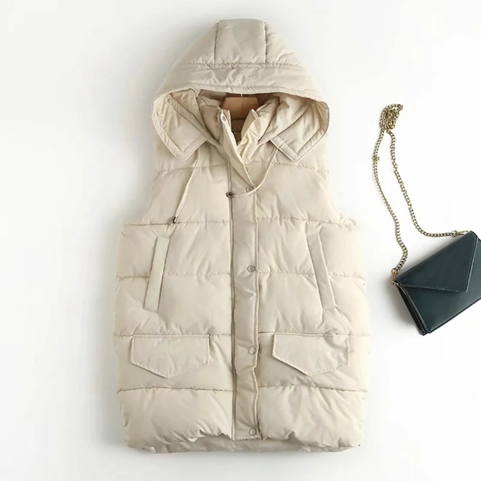 Colete Puffer com Capuz Briella