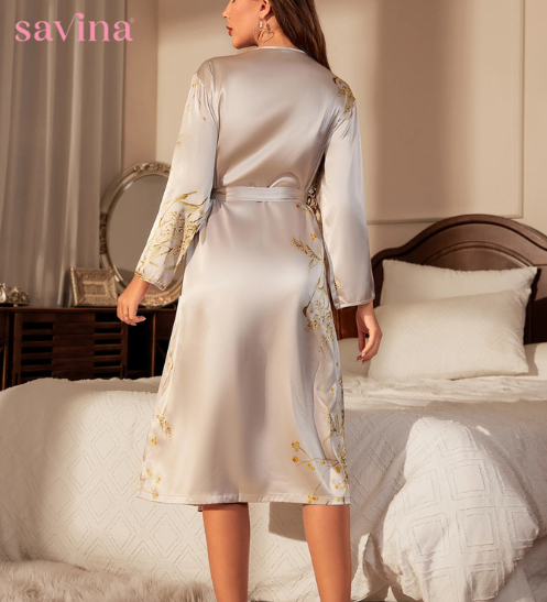 Robe Floral Royalty™ | Elegância e Conforto (FRETE GRÁTIS)