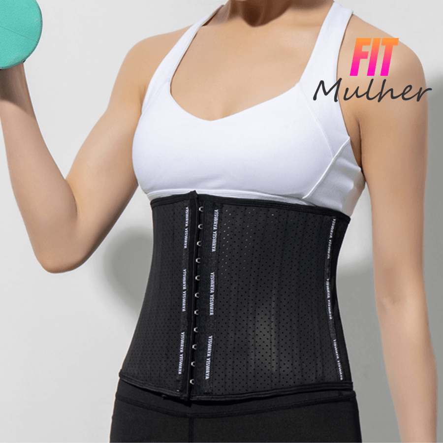 Cinta Modeladora Efeito Sauna - FIT MULHER Modela Cintura, Queima Calorias, Barbatanas de Aço