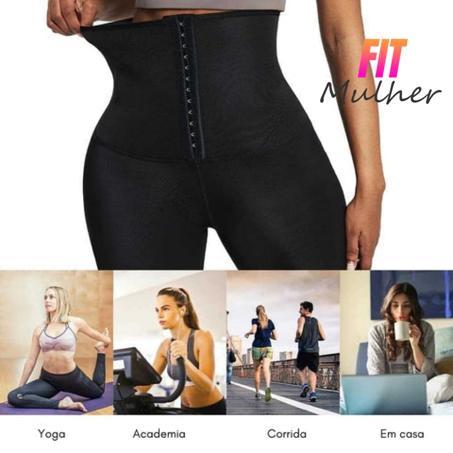 LIQUIDAÇÃO (ÚLTIMO DIA) - Efeito Sauna - FIT MULHER Modela Cintura, Queima Calorias, Famosa Pochete e Ideal para Pós Parto - GARANTIA