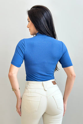 Blusa Fio Tecnológico Resistência ao Pilling Azul Royal - CH621