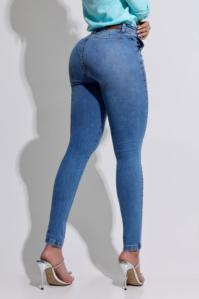 Calça Jeans Modeladora Alfaiataria com Elastano Apaixonante  - CH331