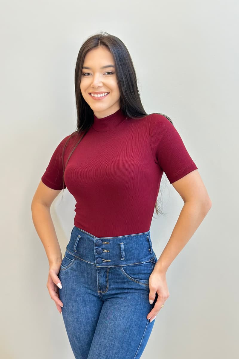 Blusa Fio Tecnológico Resistência ao Pilling Cereja - CH624