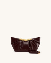 Leia Pleated Clutch - Deep Burgundy