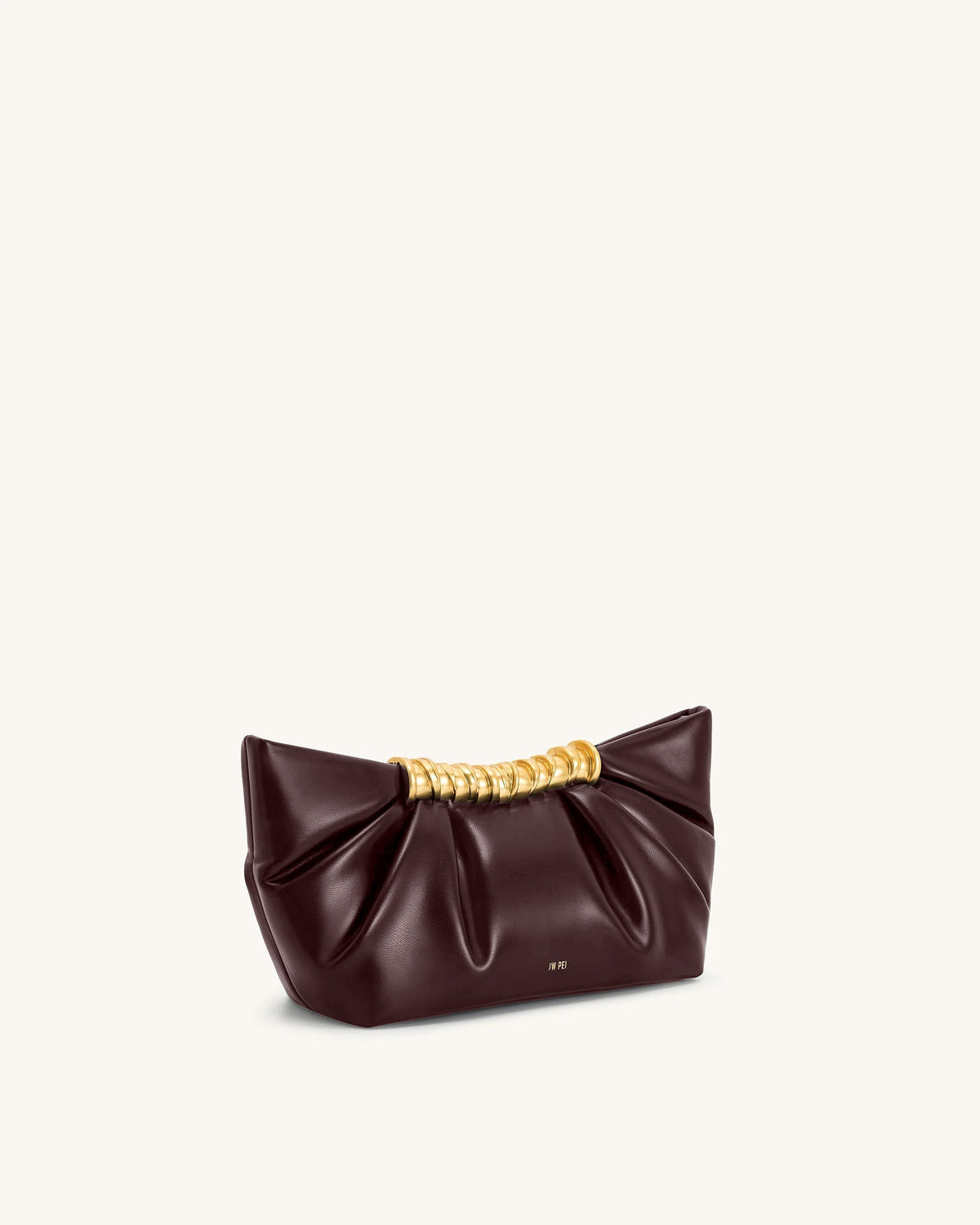 Leia Pleated Clutch - Deep Burgundy