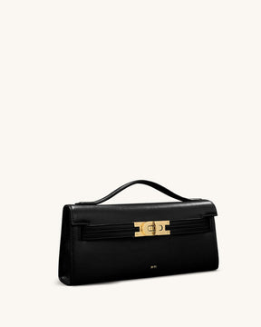 Bria Structured Top Handle Bag - Black