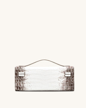 Bria Structured Top Handle Bag - White Croc