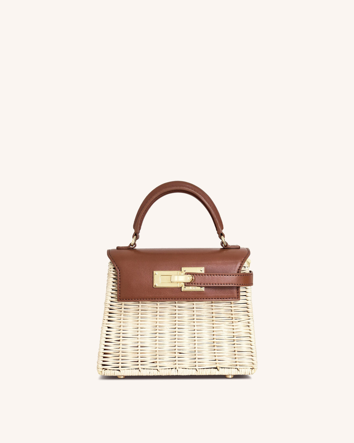 Elise Natural Rattan Weaving  Handbag - Brown Rattan