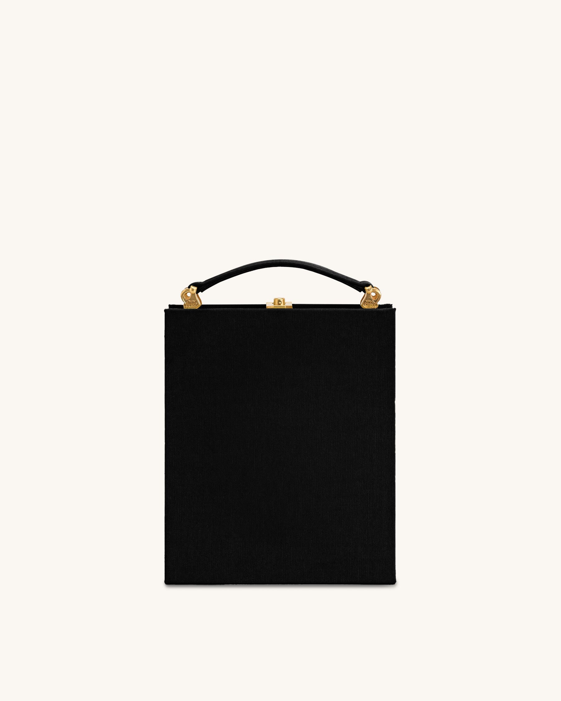 Taya-Puppy Pattern Book Shape Clutch Bag - Black