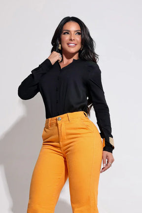 Camisa Feminina Térmica Preta - CH406