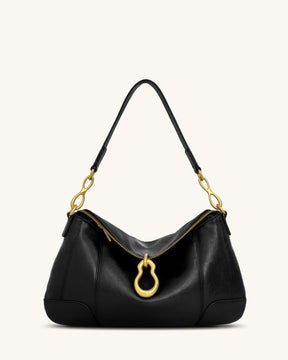 Jayla Charm Shoulder Bag - Black