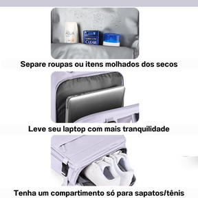 TravelBag Mix - Mochila multifuncional com carregamento USB (aprovada para voo)