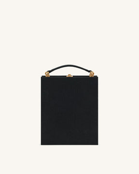 Taya-Fireworks  Pattern Book Shape Clutch Bag - Black