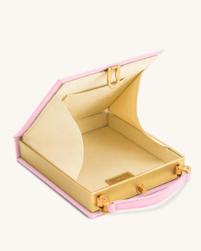 Taya Tabby Cat Pattern Book Shape Clutch Bag - Pink