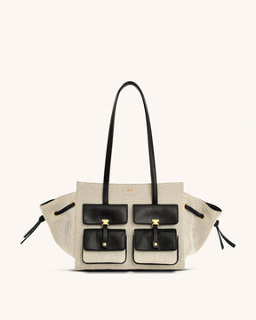 Linda Tote Bag - Black Canvas