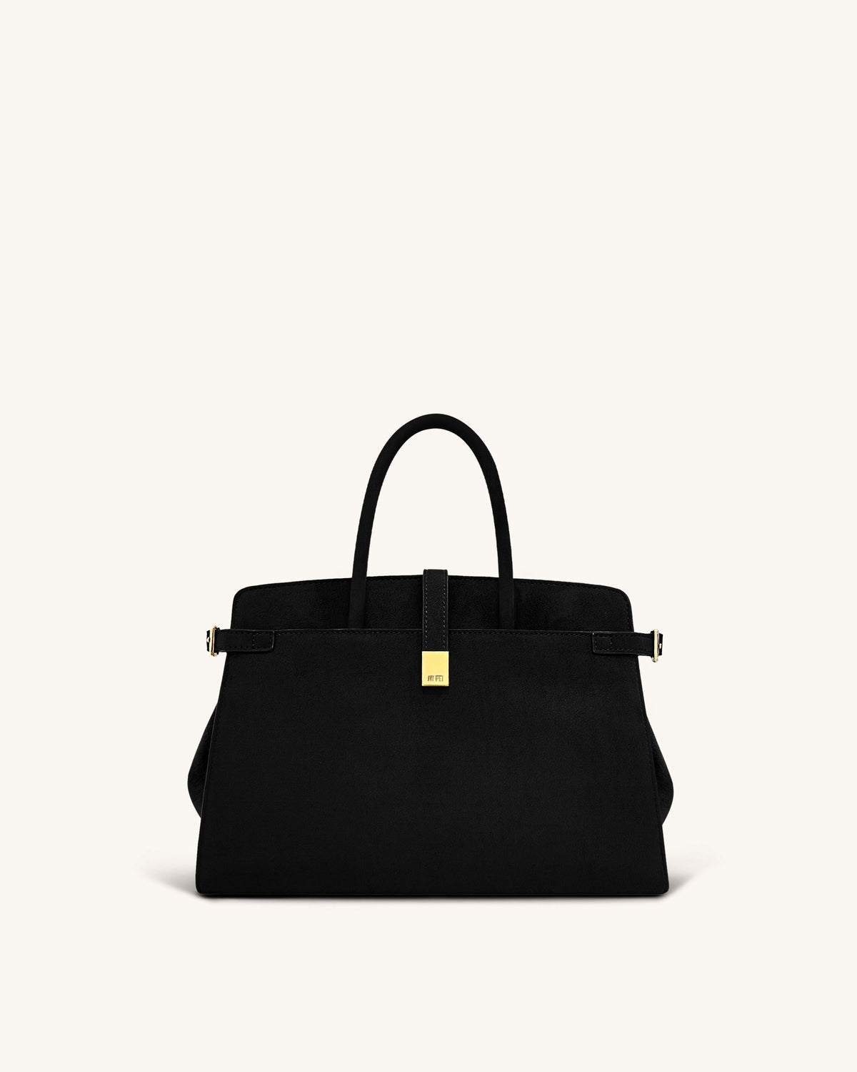 Saige Faux Suede Tote Bag - Black