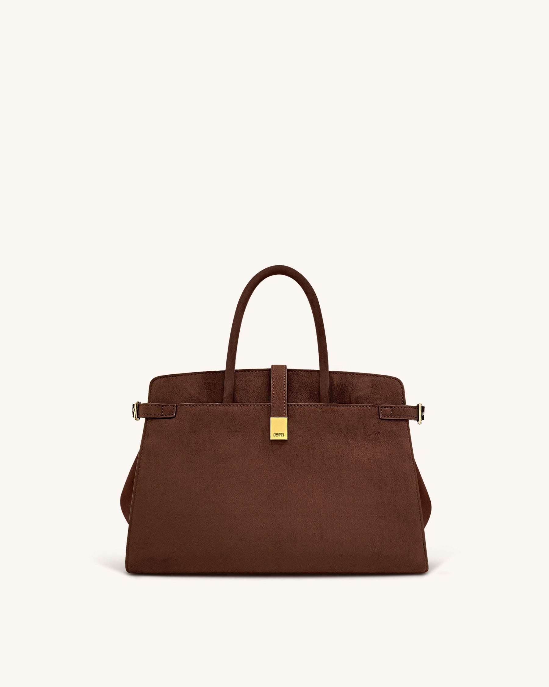 Saige Faux Suede Tote Bag - Brown