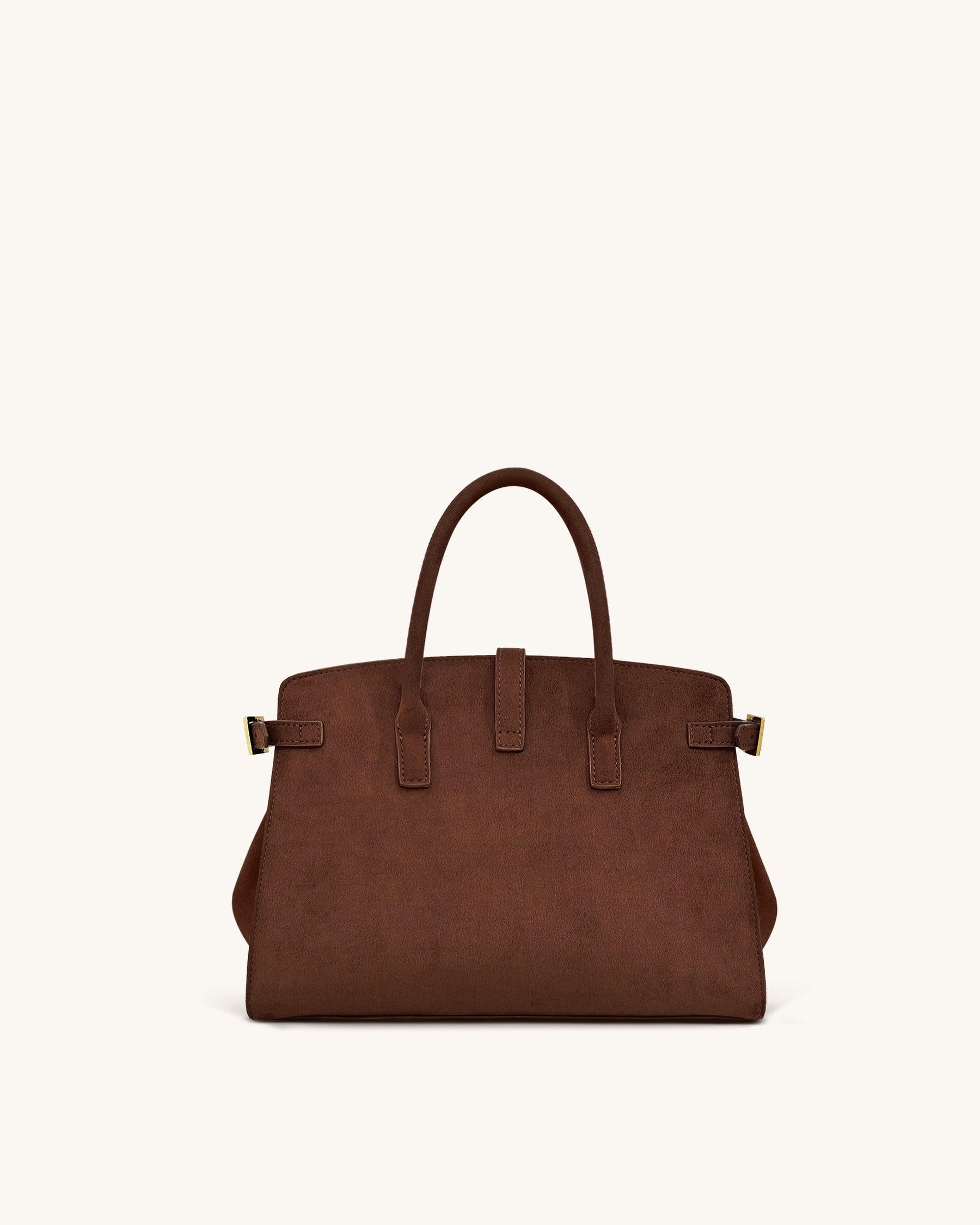 Saige Faux Suede Tote Bag - Brown