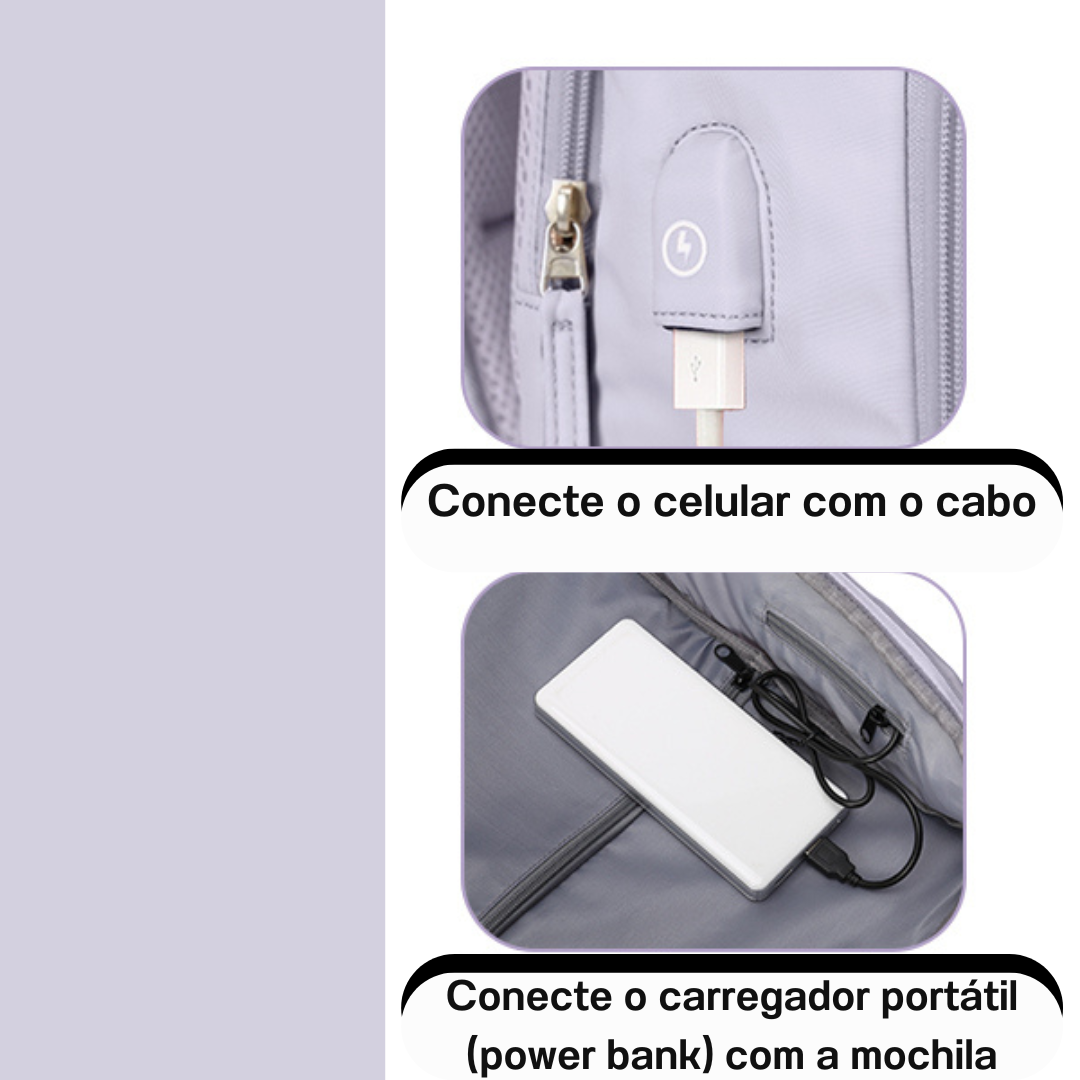 TravelBag Mix - Mochila multifuncional com carregamento USB (aprovada para voo)