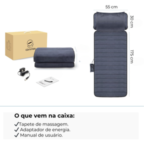 RelaxPro Esteira Massageadora com 10 Motores Vibratórios e 4 Zonas de Aquecimento