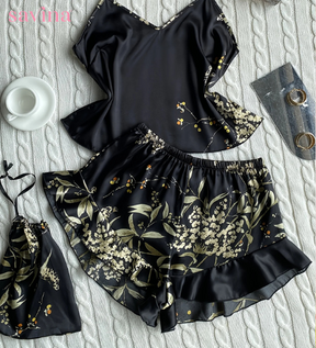 Pijama FlowerLux Preto