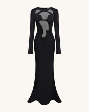 Ava Cutout Bodycon Gown - Black
