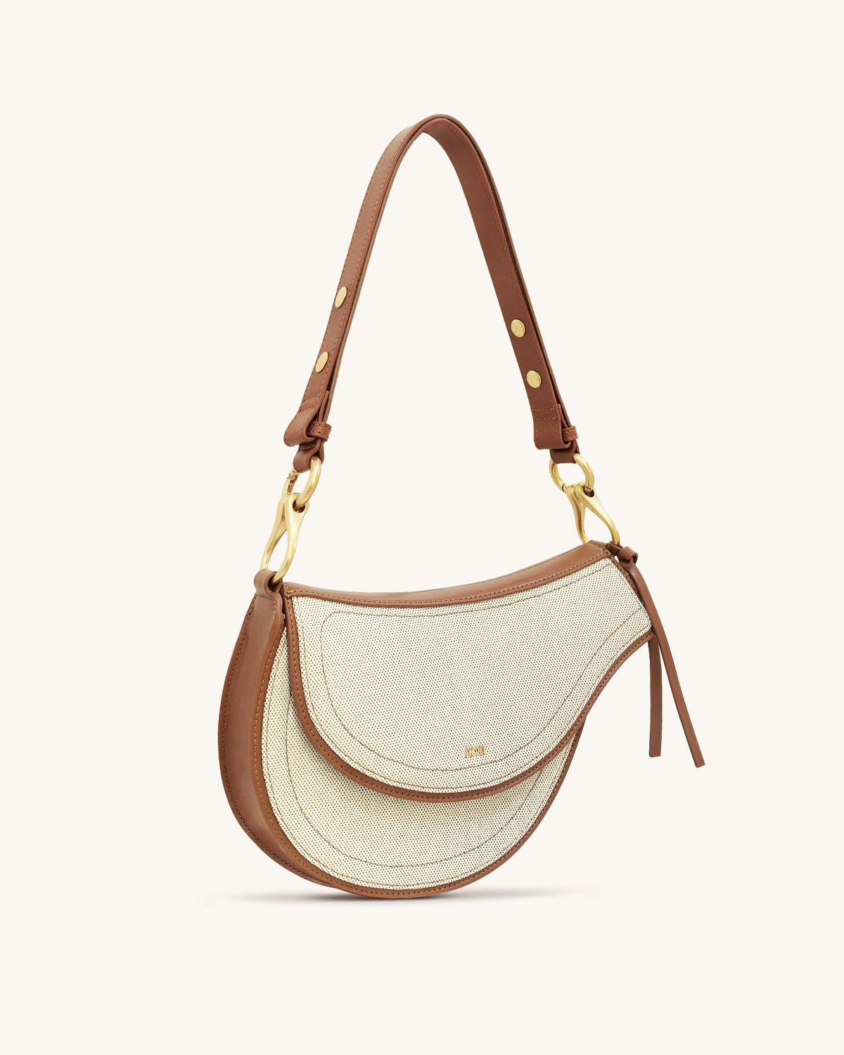 Ashlie Crossbody Bag - Brown Canvas