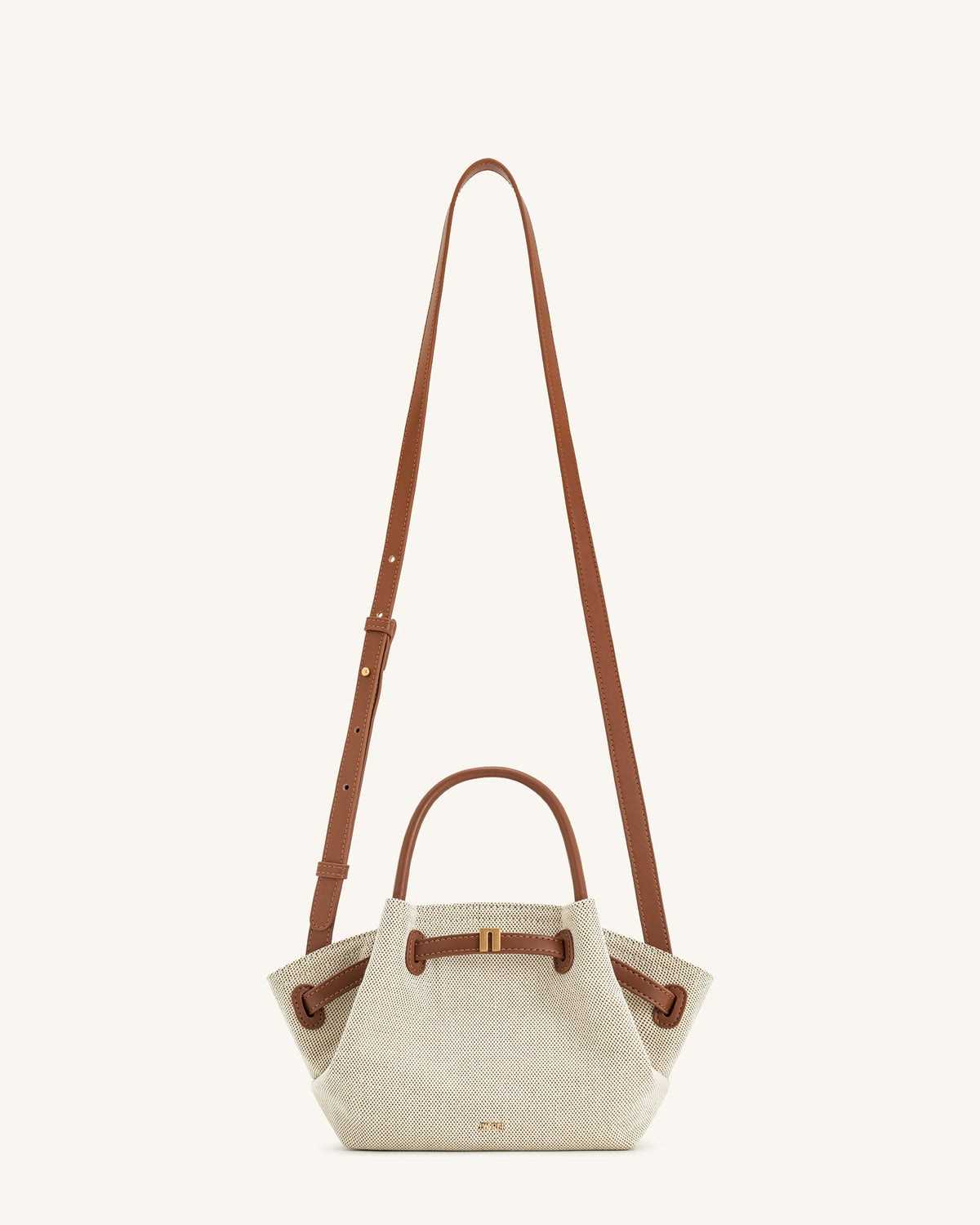 Hana Mini Tote Bag - Brown Canvas
