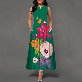 Vestido longo retrô Daniela