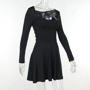 vestido slim de manga comprida Lilly