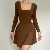 vestido slim de manga comprida Lilly