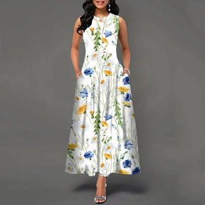 Vestido longo retrô Daniela