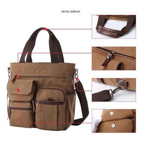Bolsa Carteiro Masculina em Lona –Tipo Sling Bag, Bolsa de Ombro