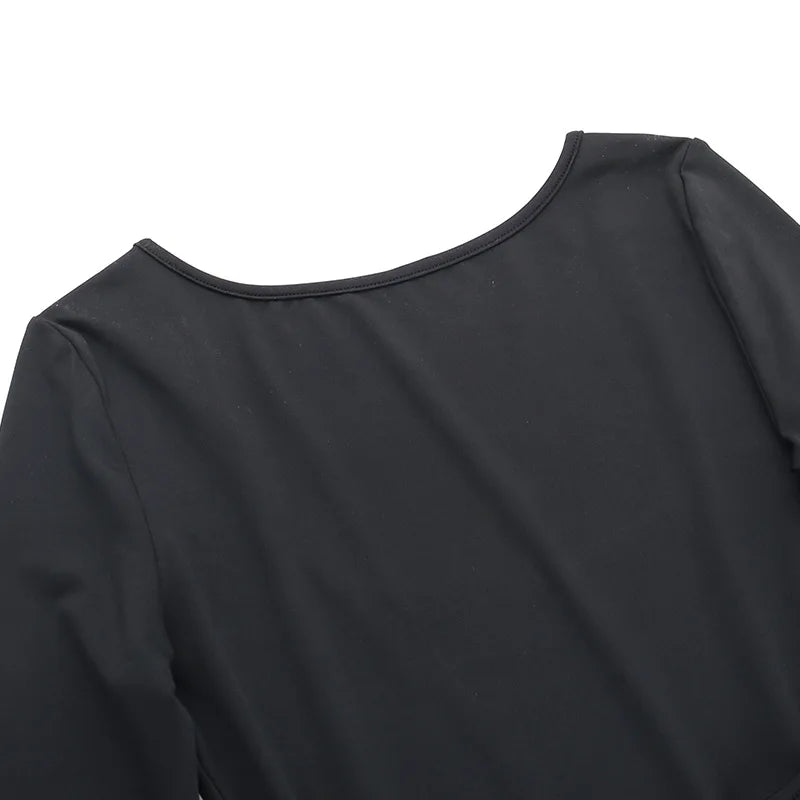 vestido slim de manga comprida Lilly