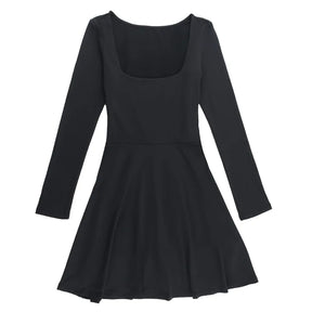 vestido slim de manga comprida Lilly