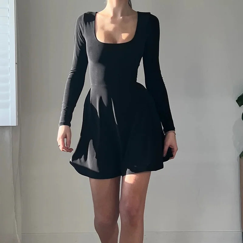 vestido slim de manga comprida Lilly