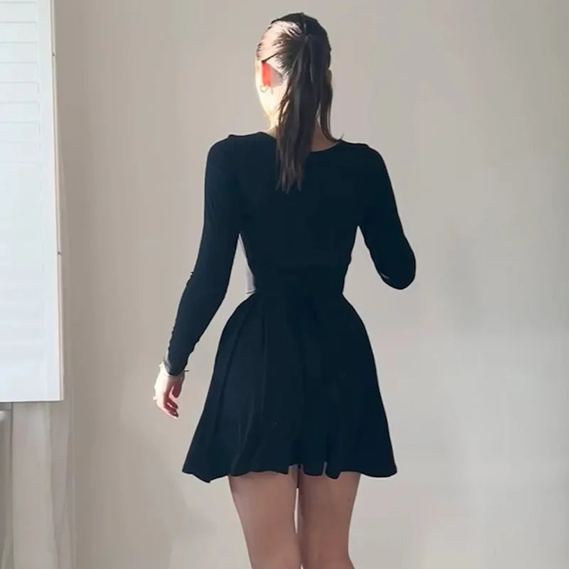 vestido slim de manga comprida Lilly