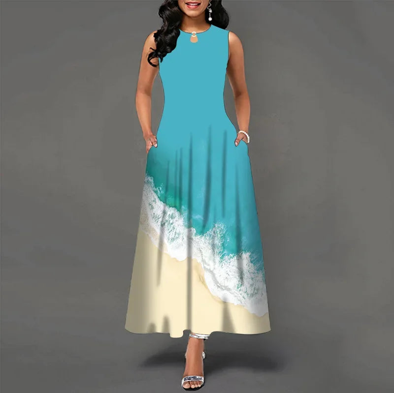 Vestido longo retrô Daniela