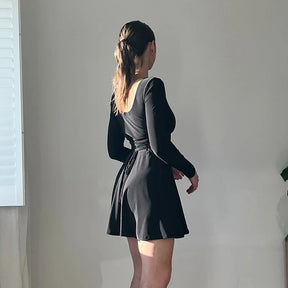 vestido slim de manga comprida Lilly