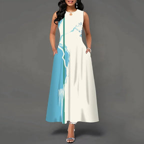 Vestido longo retrô Daniela