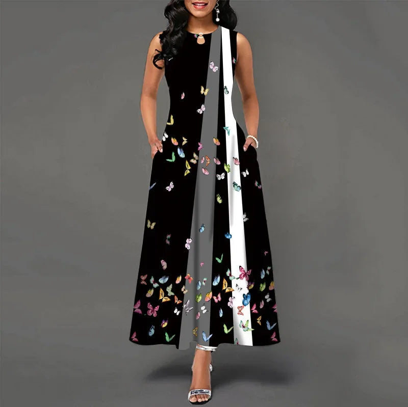 Vestido longo retrô Daniela