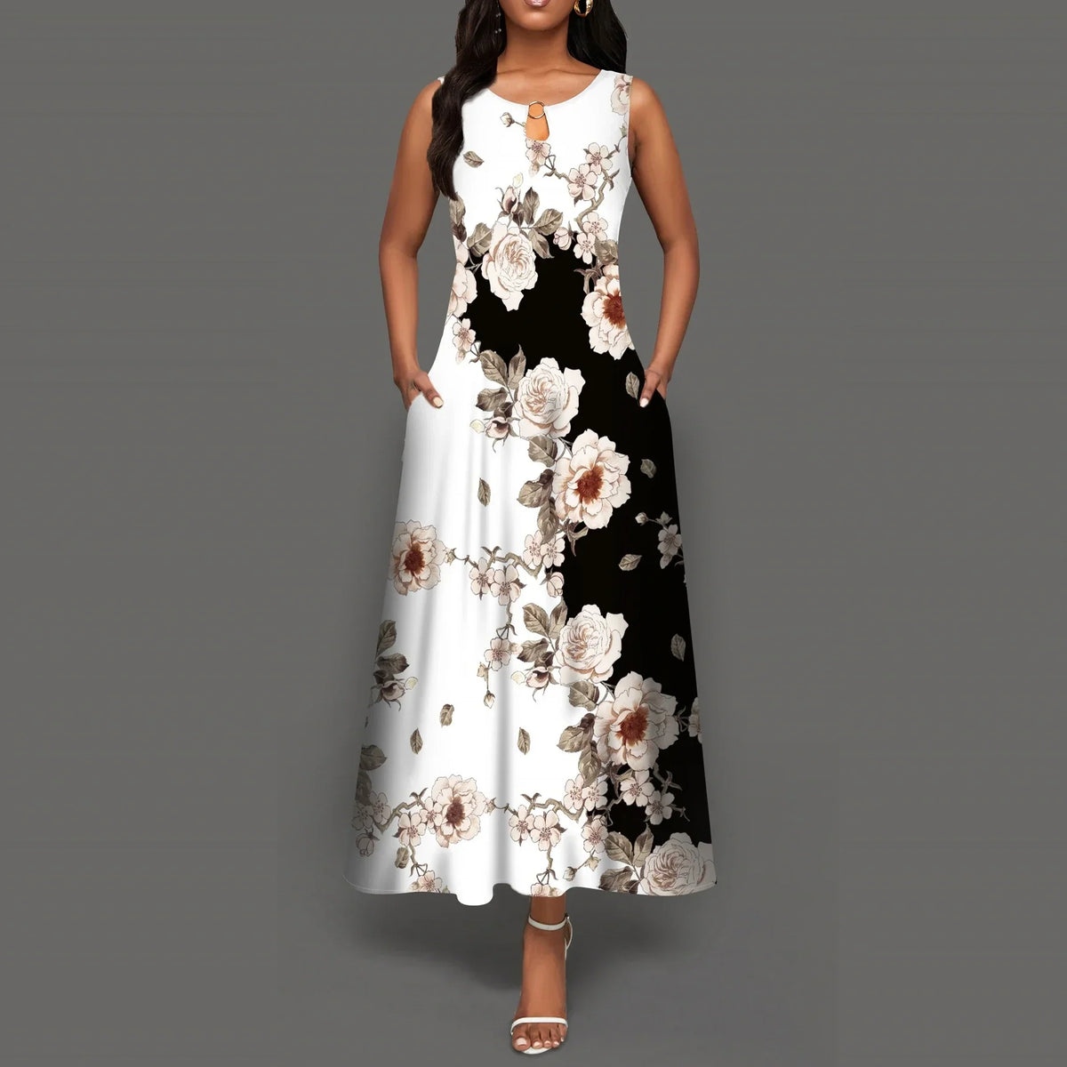 Vestido longo retrô Daniela