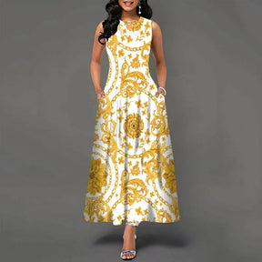 Vestido longo retrô Daniela