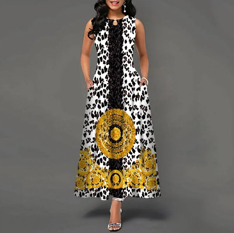Vestido longo retrô Daniela
